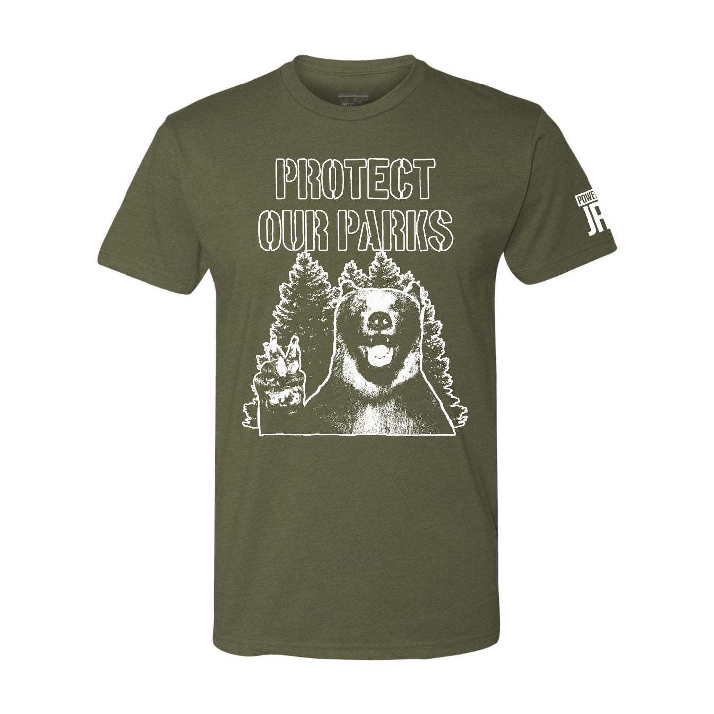 Protect Our Parks Bear Tee - Military Green