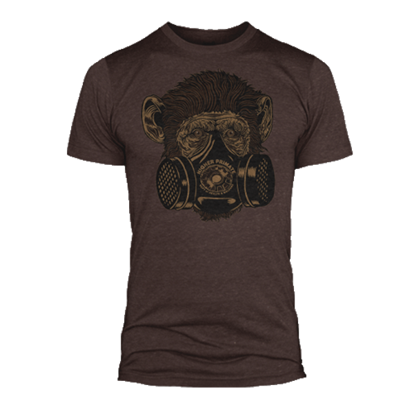 Gas Mask Chimp - Espresso